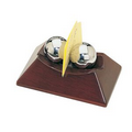 Chinese Iron Ball Set and Memo Holder - Rosewood